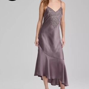 New And Now This Beaded Asymmetric Maxi Dress